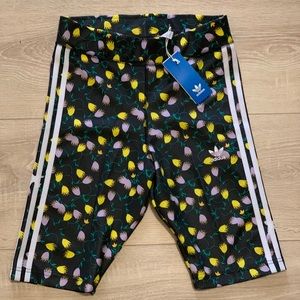 ADIDAS WOMEN'S FLORAL TREFOIL BIKE SHORTS